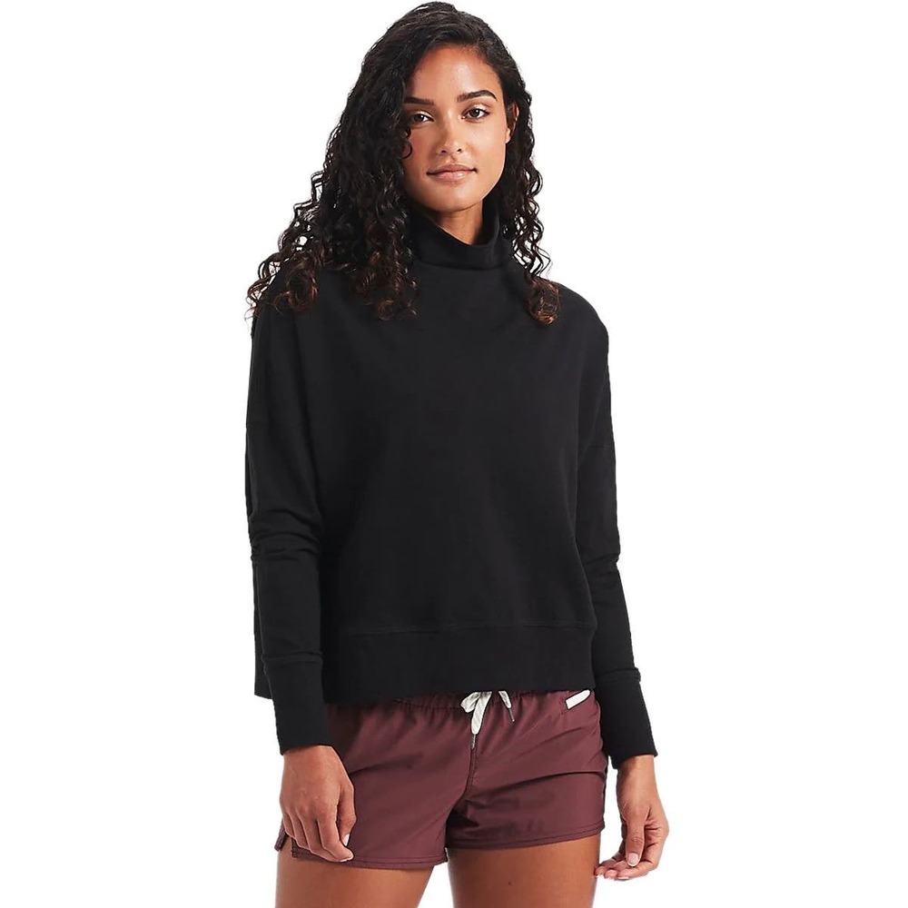 Vuori Cleo Sweatshirt Black Funnelneck Size Small Casual Comfortable Athletic